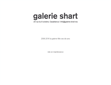 Tablet Screenshot of galerie-shart.ma
